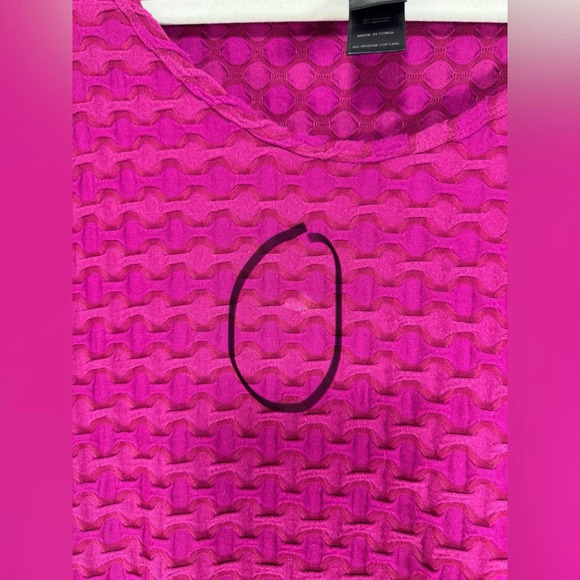 Ali Miles Pink Textured Blouse Women’s 2X Pullover Long Rollable Sleeves - Picture 3 of 12
